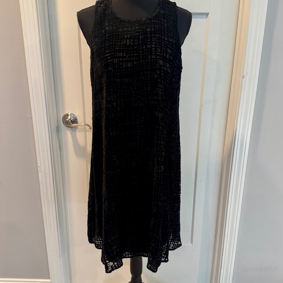Calvin Klein Sleeveless Dress, 8, Black Velvet, EUC, Sheath - Picture 1 of 5